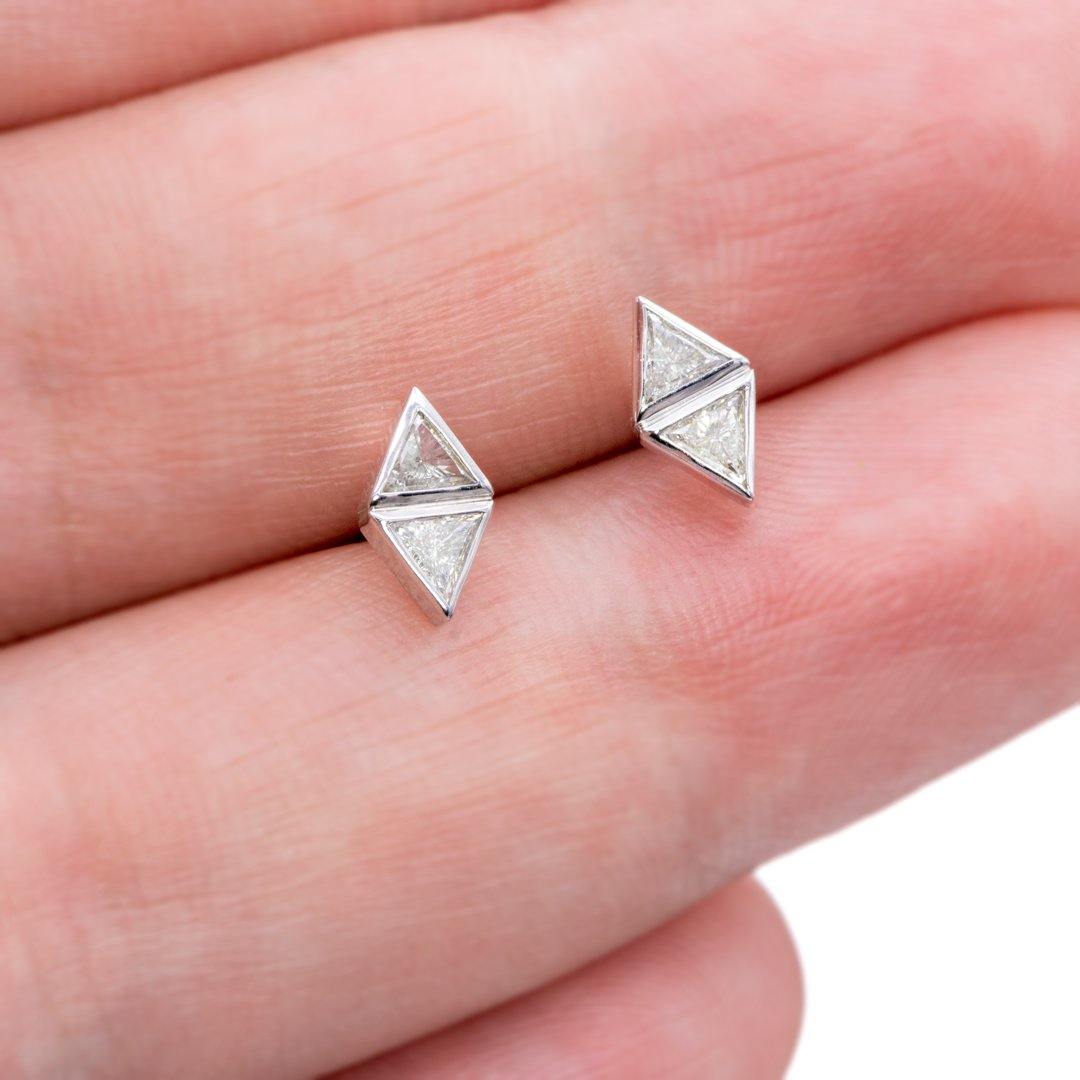 White Stone Stud Earrings – Saverah Village