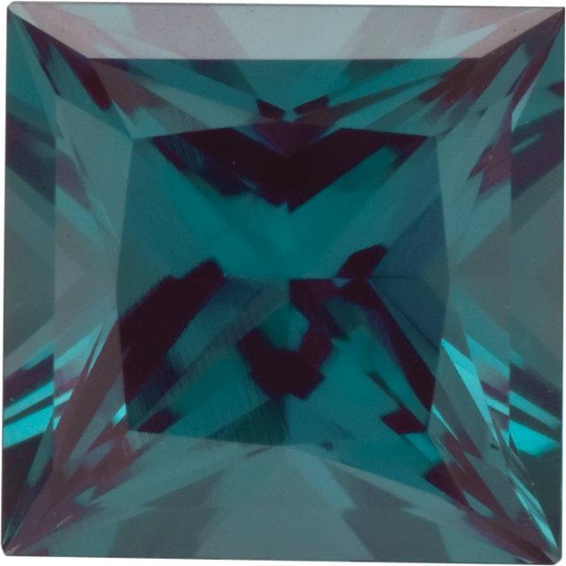 Princess Cut Lab Created Alexandrite Gemstone Loose Gemstone by Nodeform