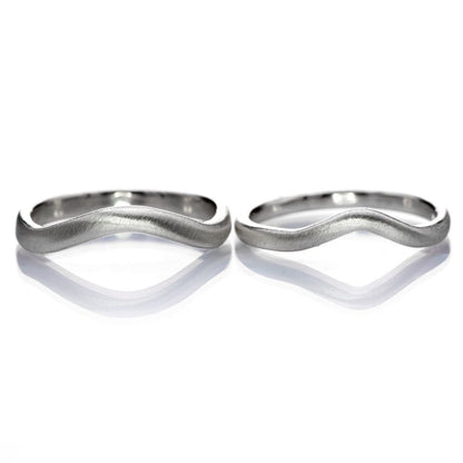 Fitted Contoured Wedding Shadow Band Ring by Nodeform