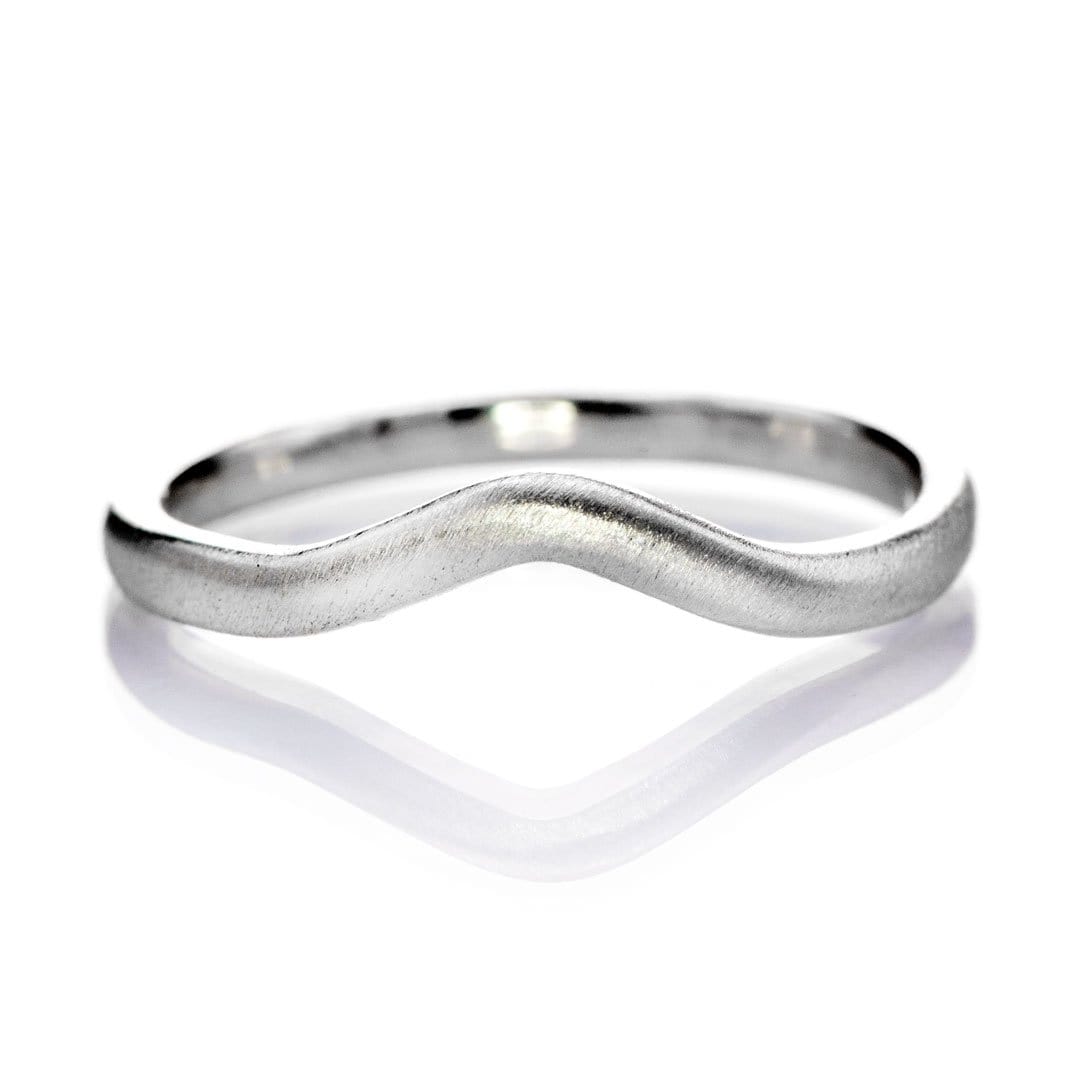 Fitted Contoured Wedding Shadow Band Sterling Silver / 2mm Ring by Nodeform