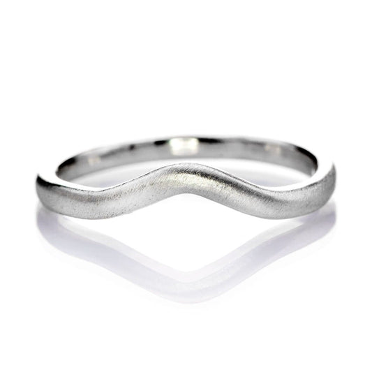 Fitted Contoured Wedding Shadow Band Sterling Silver / 2mm Ring by Nodeform