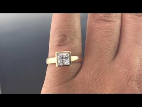 Princess Cut Genuine White Sapphire Gemstone