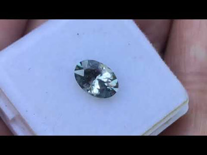 Oval Purple-gray 8.2x5.7mm/1.39ct Natural Tanzania Sapphire Loose Gemstone