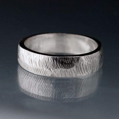 Rasp Texture Wedding Band, Set of 2 Matching Rings Ring Set by Nodeform