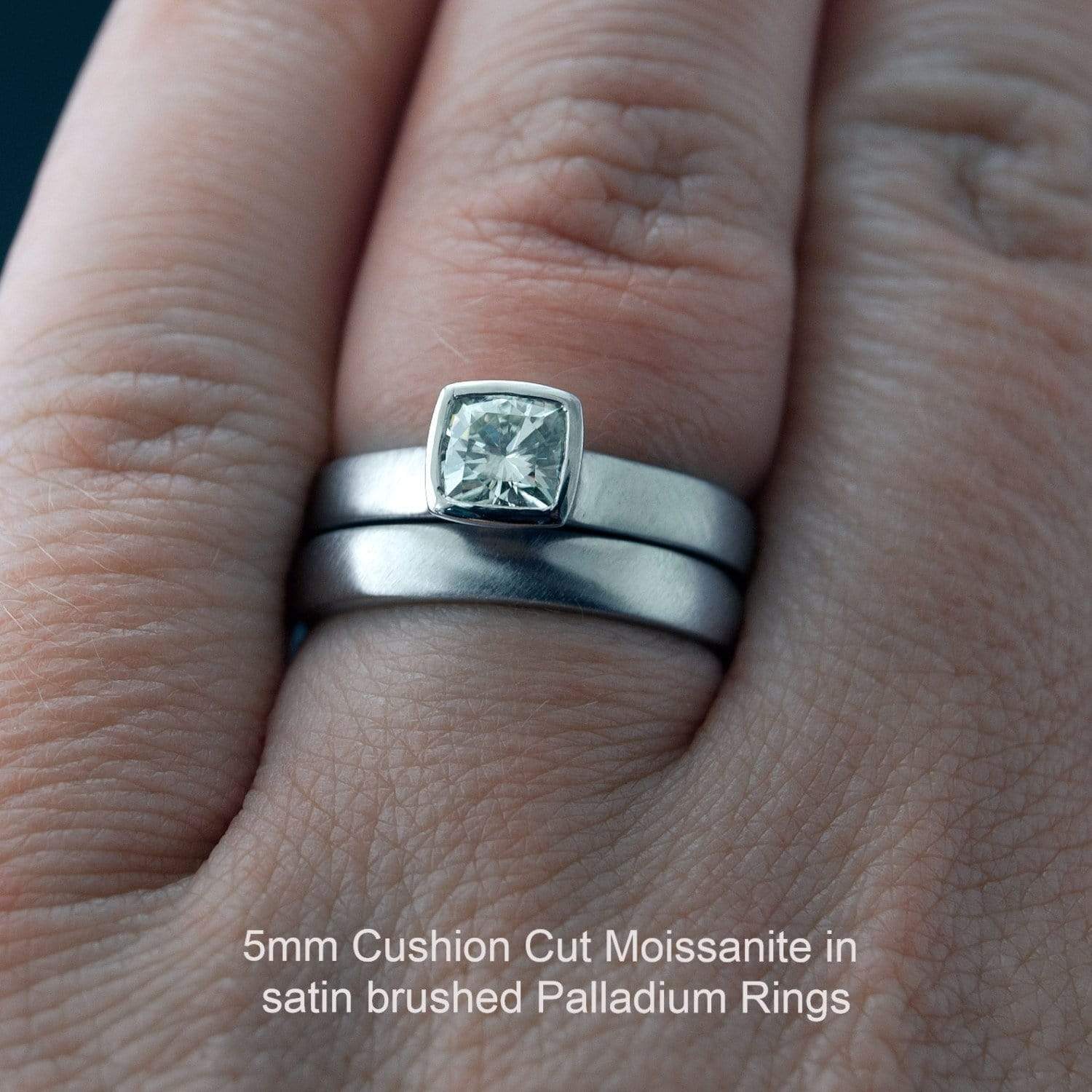 Brushed 2025 palladium ring