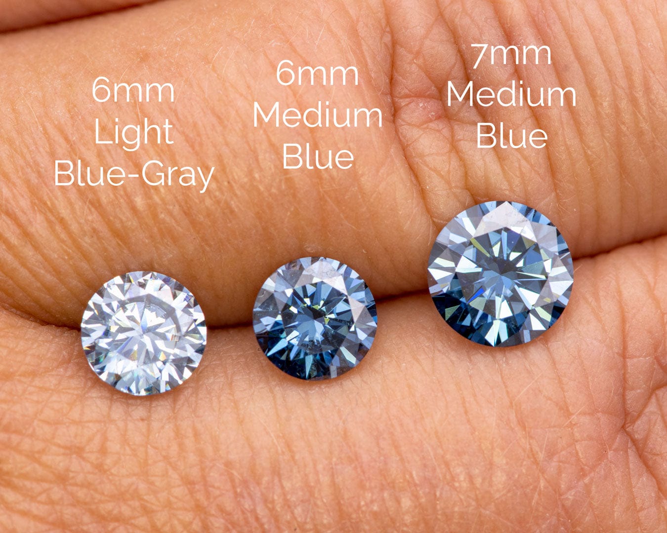 Round Blue-Gray Moissanite Loose Stone – Nodeform1