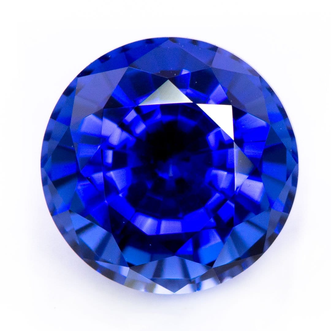Round Cut Lab Created Blue Sapphire Gemstone 6 mm/ 1.15ct Lab Blue Sapphire Loose Gemstone by Nodeform