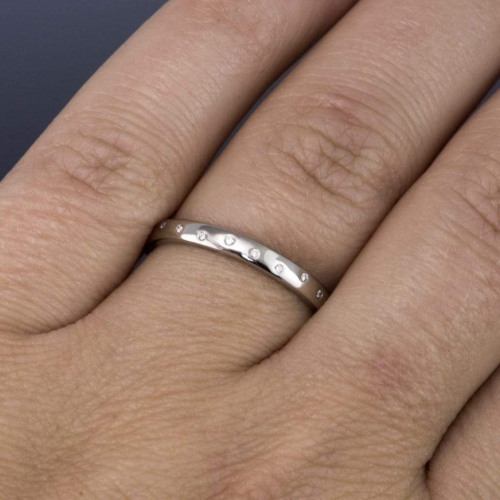 Flush set diamond wedding band Clearance