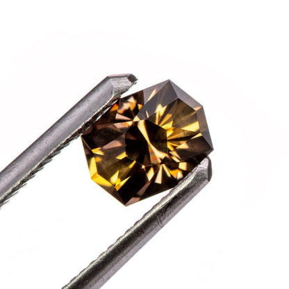 Cognac Precision cut Cushion 6.63 x 5.4mm/1.31ct  Songea (Tanzania) Sapphire Loose Gemstone Loose Gemstone by Nodeform