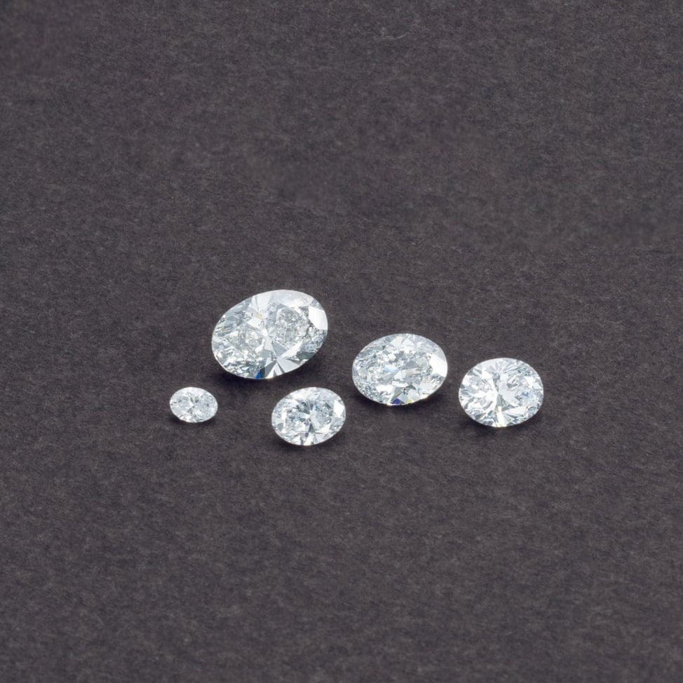 Oval Cut Lab Created Diamond Loose Stone Loose Gemstone by Nodeform