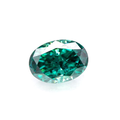 Oval Green Moissanite Loose Stone Loose Gemstone by Nodeform