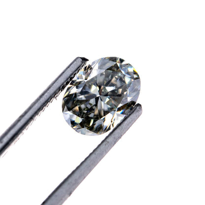 Oval Gray Moissanite Loose Stone, 8x6mm Loose Gemstone by Nodeform