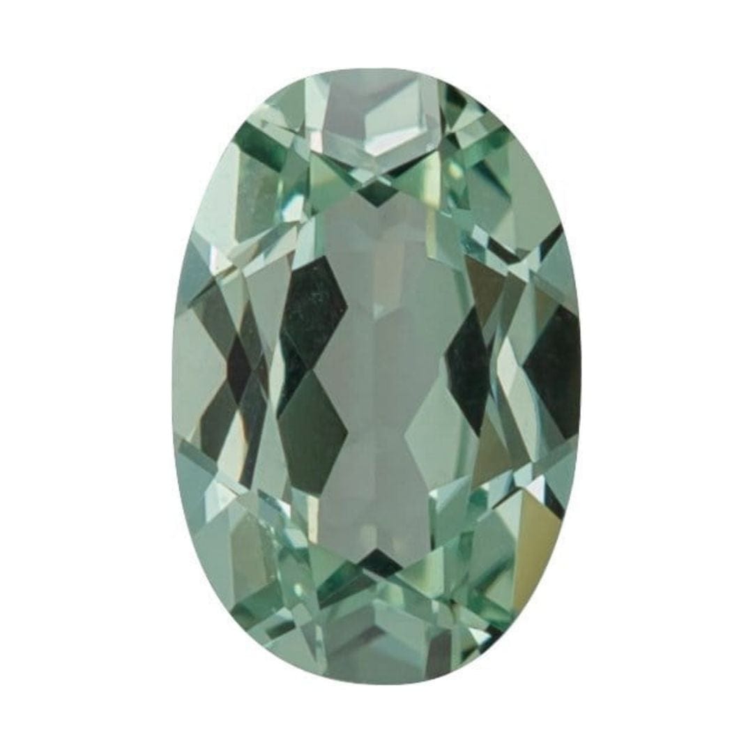 Oval Cut Lab Created Green Sapphire Gemstone 6 x 4 mm/ 0.59ct Lab-Created Green Sapphire Loose Gemstone by Nodeform