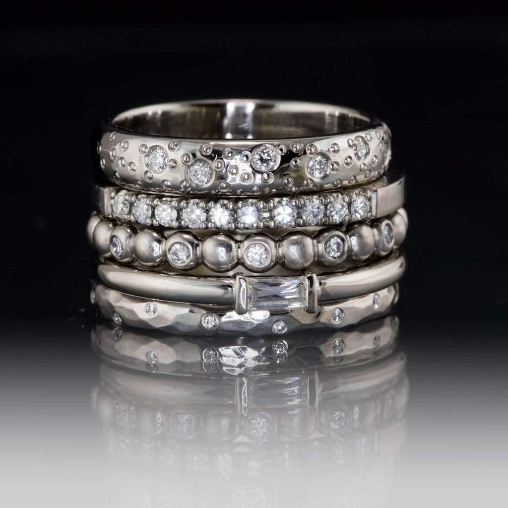 Moissanite deals stacking rings