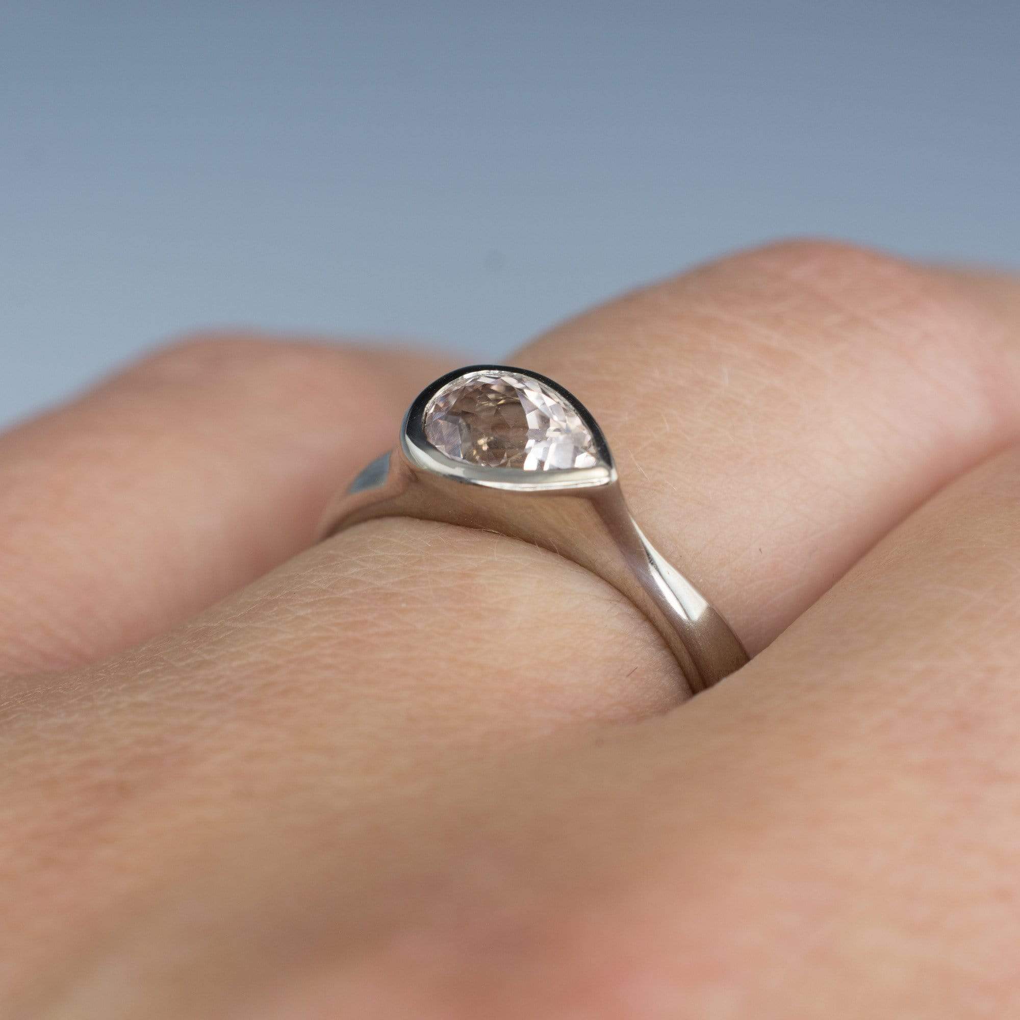 Sideways on sale teardrop ring