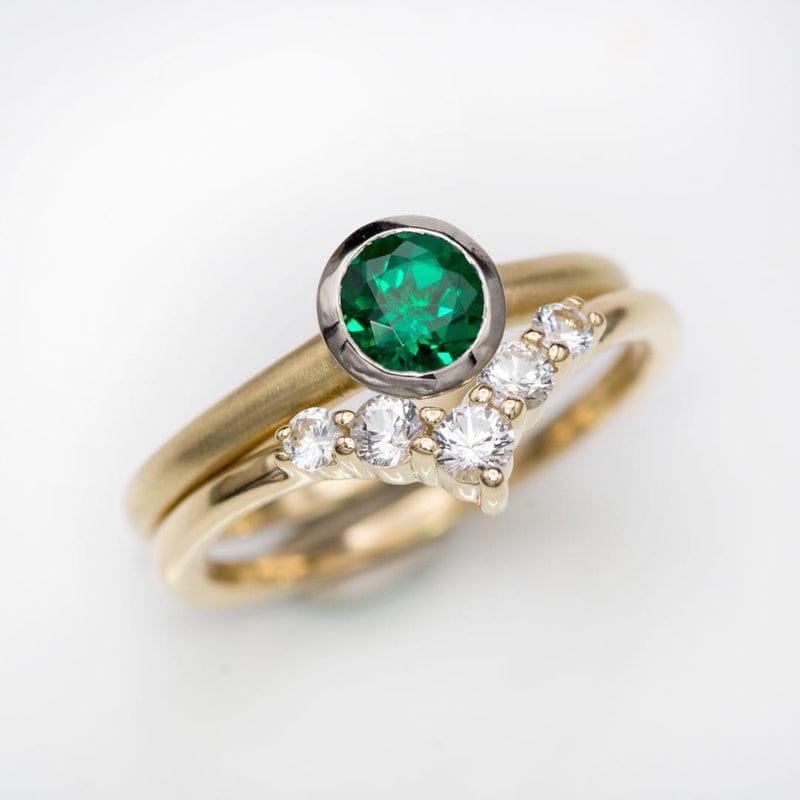 Round lab Grown Emerald Loose Stone Loose Gemstone by Nodeform