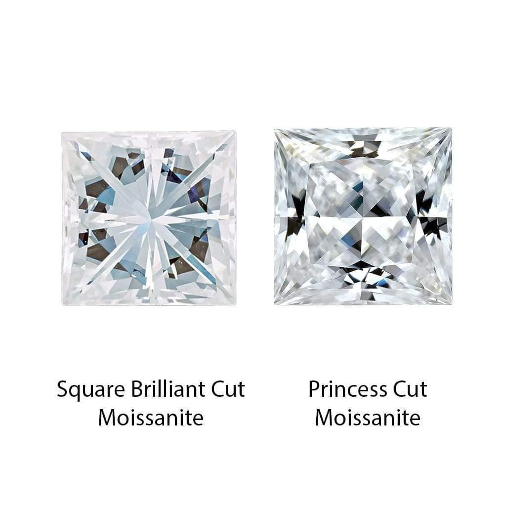 Emma Solitaire Ring - Square Brilliant / Princess Cut Moissanite Bezel Set Engagement Ring Ring by Nodeform
