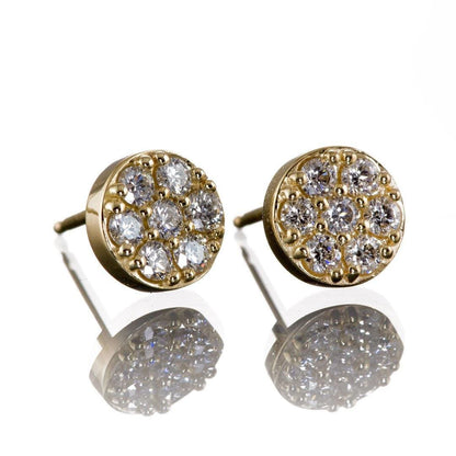 3/8CTW  Diamond, Moissanite or Sapphire Cluster Stud Earrings Earrings by Nodeform