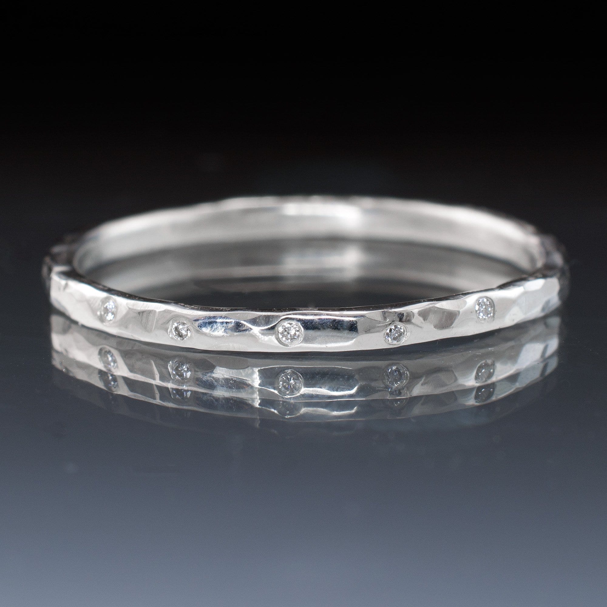 Sterling silver white hot sale sapphire wedding band