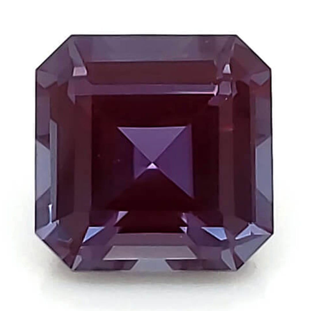 Square Emerald/Asscher Cut Lab Created Alexandrite Gemstone 5 mm/ 0.75ct Lab Created Alexandrite Loose Gemstone by Nodeform