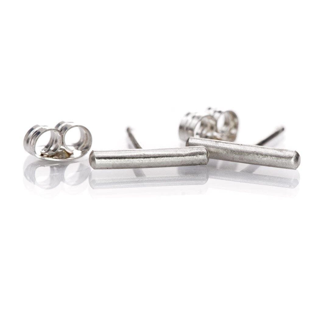 Earrings | Sterling Silver Minimalist Bar Stud Earrings | Glitters NZ