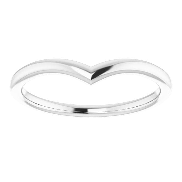 Vicky Ring V Shaped Contoured Curved Thin Wedding Ring Stacking Band Ring by Nodeform