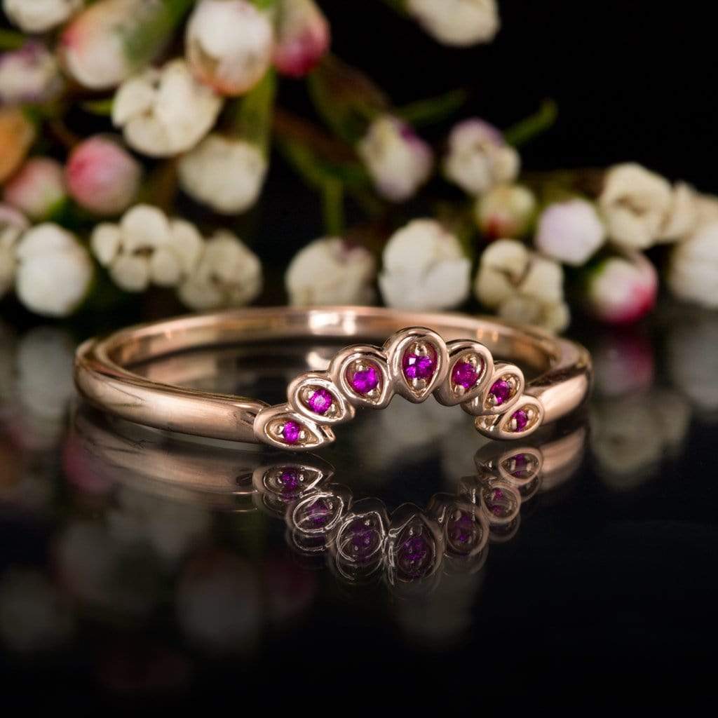 14 ct. t.w. Diamond and .10 ct. t.w. Ruby Stackable Ring in 14kt Yellow  Gold | Ross-Simons