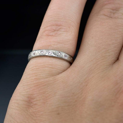 White Sapphire Star Dust Wedding Ring Ring by Nodeform